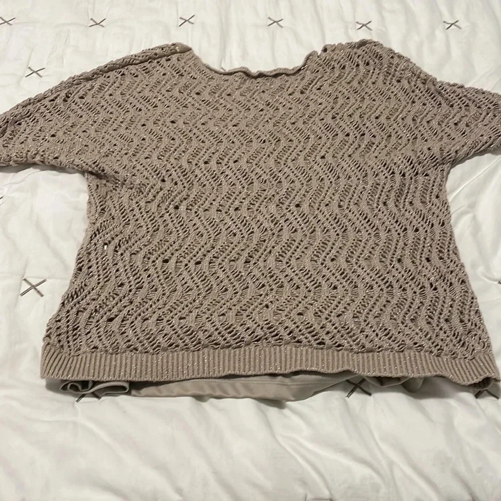 Dana Buchman L knit sweater with tank liner - Picture 5 of 6